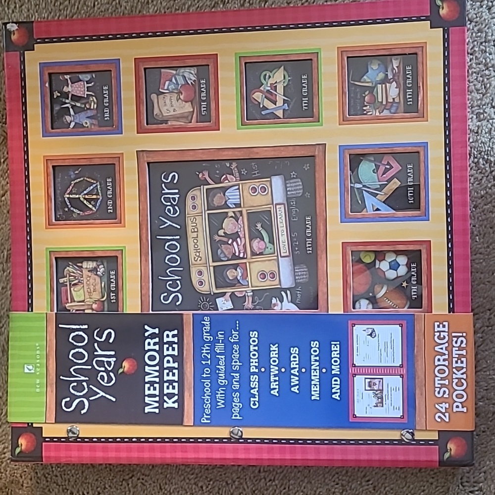 New! School Years Memory Keeper Spiral bound memory storage keeper organizer